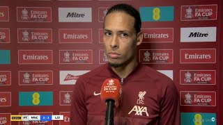 Virgil Van Dijk Post Match Interview |  Liverpool vs Manchester City 3-2 FA Cup Semifinals 2022