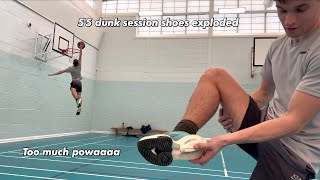 Short dunk session 5'5 2 foot bounce and exploding shoes