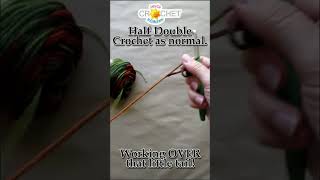 HDC (half double crochet) into a Cinch or Magic Circle