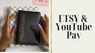 Etsy and YouTube Pay Cash Stuffing | Low Income Savings Challenges | Side Hustle Income