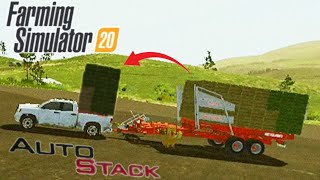 March 17, 2024 Farming Simulator 20 stacking bales Auto stack