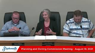 8/18/2021- Planning and Zoning Commission Meeting