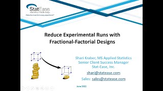 Reduce Experimental Runs via Fractional Factorial Designs