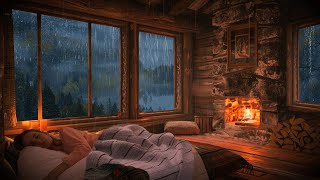 Lluvia para dormir y relajarse - sonido de lluvia fuera de la ventana de la cabina