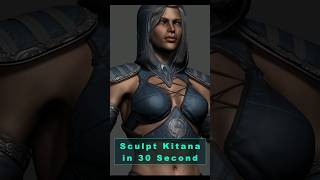 How to Sculpt Kitana in 30 Seconds. #digitalart #blender  #zbrush #mortalkombat