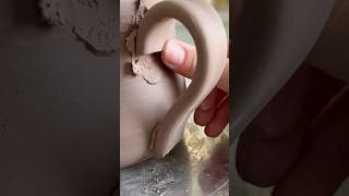 How I attach mug handles #mugs #pottery #ceramics #clay #handmademugs #howto #ceramic