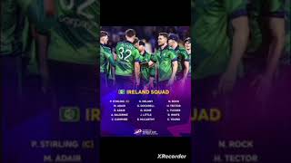 Ireland squad for world cup 2024 #viralshorts