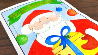 Santa claus drawing | Christmas drawing | how to draw Santa claus | Christmas painting