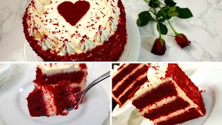 Red Velvet Cake كيكة الريد فيلفت 🍰 أقوى   وأحلى  من أي محل وناجحه 💯 من أول مره مع ألذ فروستنج