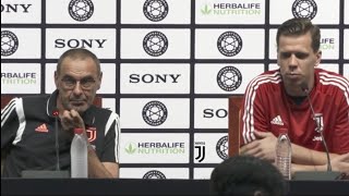 Sarri e Szczesny conferenza stampa Juventus