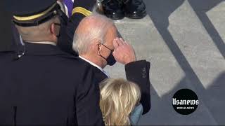 Biden inspects the guard of honor