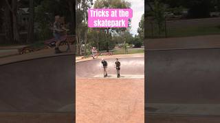 Tricks on the scooters at the skatepark #trending #skills #skatepark #scooter