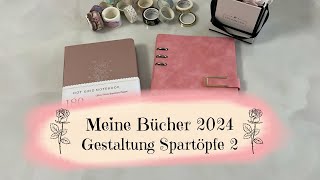 🌸 Meine Bücher für 2024 | Gestaltung der Spartöpfe 2 | Sparen mit der Umschlagmethode 🌸