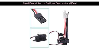 Coupon  1060 Brushed ESC 60A 2-3S LiPo Waterproof Electric Speed Controller for RC 1/10th Touring C