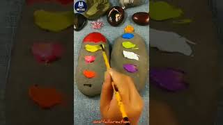 Stone/Rock Painting | 4K | Art And Craft | DIY | Lifehacks | Home Decor #one4allcreation #Shorts