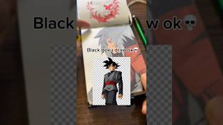 Goku black drawing 🤯|| draganboll || glow art || animedrawing #anime #shorts #art #sketch