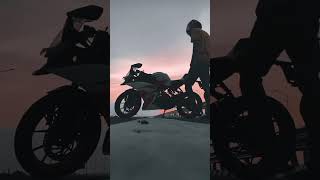 KTM rc 200 road sunset