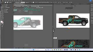 LIVE TRUCK WRAP DESIGN workflow|  truck wrap design LIVE