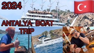 Antalya Boat Trip || Relaxing Boat Adventure || Waterfalls Turkey 🇹🇷 #Boat #antalya #waterfalls