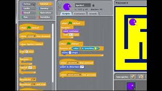 Scratch Pacman game - changing the Pacman's direction