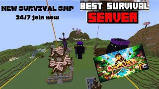 New Best Survival Public Smp Server For Minecraft 🏮 | Java + PE | 24/7 Online | Free To Join