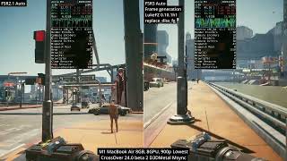 Cyberpunk 2077 FSR3 frame generation on Mac using CrossOver 24