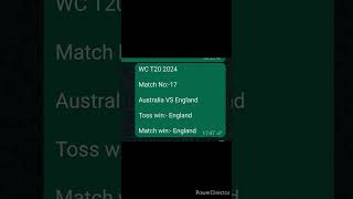 World cup T20 2024 Match No 17 England vs Australia Toss win And Match win Prediction