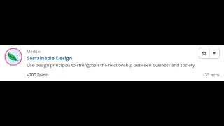 Sustainable Design [Salesforce Trailhead Answers]