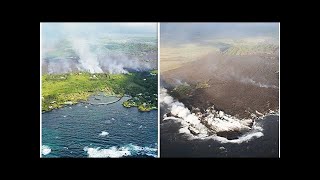 Hawaii volcano eruption: SHOCK PICTURES of Kapoho Bay before and after