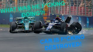 Stroll and Latifi crash Australia Qualifying 2022 Full Team Radio