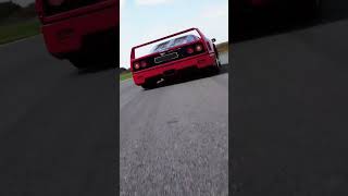 Straight piped Ferrari F40 spitting flames while drifting. #ferrari #supercars #drifting