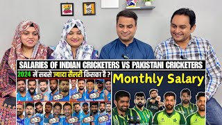 Indian Cricketers Monthly Salaries Vs Pakistani Cricketers Monthly Salaries | Reaction!!