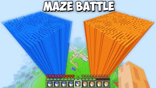 I look this LAVA MAZE vs WATER LABYRINTH Battle in Minecraft !!! Secret Tallest Endless Maze !!!