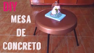 Diy - Mesa de centro feita de concreto - por Diane Silva