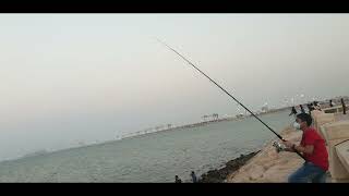 Fishing at Jubail, Saudi Arabia Corniche