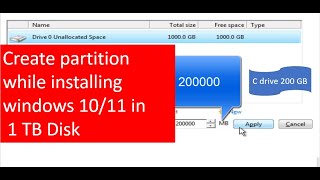 how to create partition while installing windows 10 create partition while installing windows 11