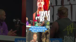 Jake Paul Bets Every Fighter At Mike Tyson Press Conference