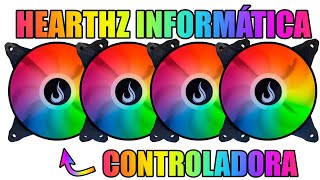 Cooler Fan RGB Rise Mode Aqua COM CONTROLADORA (SEM PLACA MÃE) - RM-MB-03-12v - Hearthz Informática