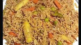 vegetables pulao | vegetable rice by @Habiba's easy recipes | سبزی پلاؤ |