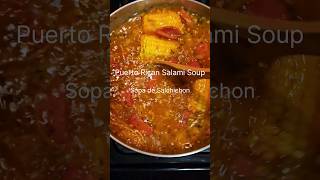 Puerto Rican Salami Soup|Sopa de salchichon #cooking #boricua