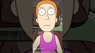 Adult Swim Rick and Morty TikTok, but summer looses her brain cells.