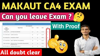 Can you Leave CA4 Exam 🤔|Confusion cleared with proof ✅#makaut #makaut_exam