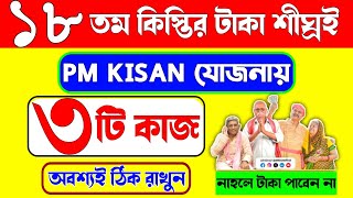 ৩ টি কাজ ঠিক না রাখলে PM KISAN এর ১৮ তম কিস্তির টাকা পাবেন না/PM KISAN 18th Installment Date 2024