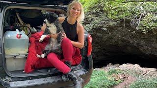 Car Camping by CAVES! Living in My SUV With My Dog  🙋🏼‍♀️🚙🐶