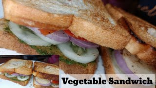 Street Style Veg Sandwich !!वेज सैंडविच !!5 minutes Sandwich Recipe !Dinnerly!! Vegetable Sandwich !