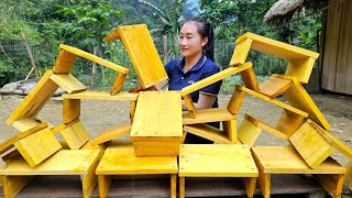 Woodworking Process - How to Make Beautiful, Simple Wooden Chairs to Sell to the Market - Ly Thi Tam