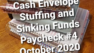 Cash Envelope Stuffing Paycheck #4 October 2020 Plus Sinking Funds