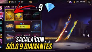 CÓMO SACAR LA KATANA ECO CONGELADO CON SÓLO 9 DIAMANTES 💎 RULETA MAGICA FREE FIRE 🔥 *PATRONES*