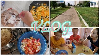 VLOG : Наш обед и ужин. Сходила за лекарством для кур. Влог. Семейный канал.