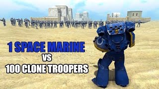 Can 1 Ultramarine kill 100 Clone Troopers | Star Wars vs Warhammer 40000